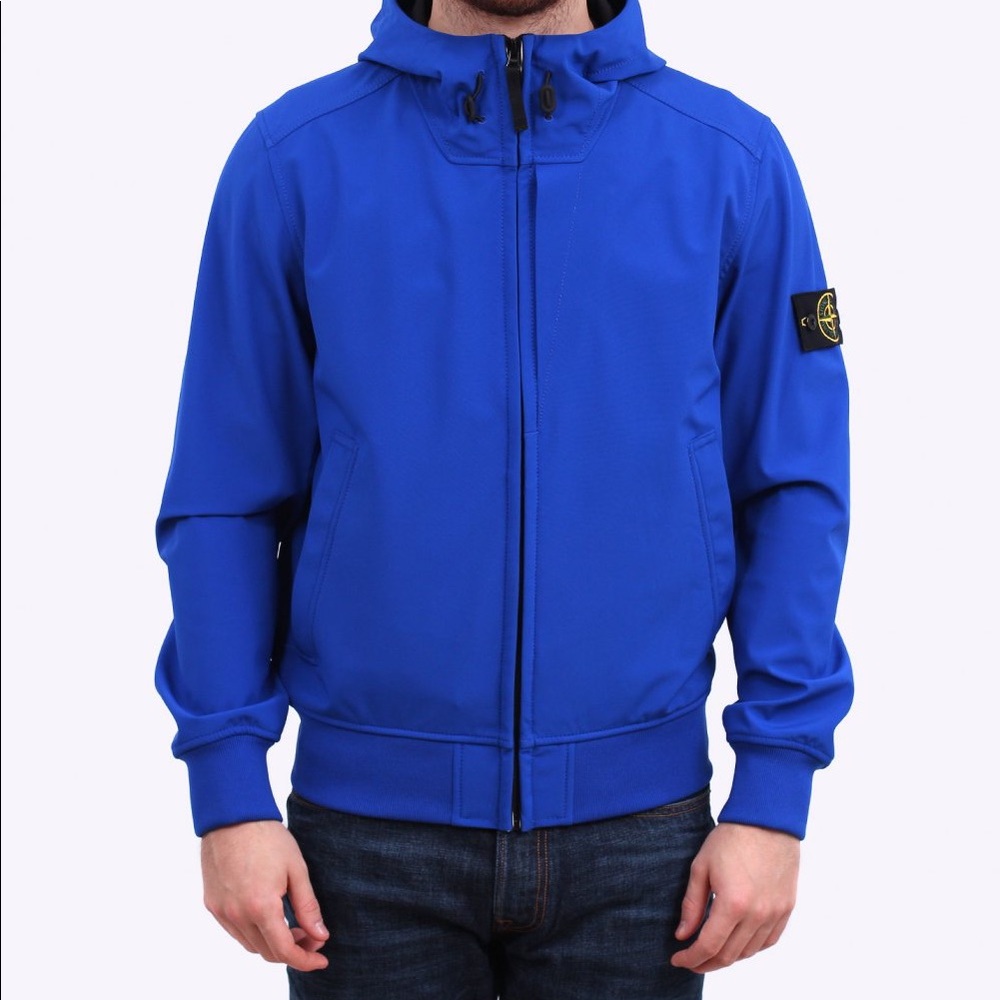 Stone Island Blue Soft Shell -R jacket Medium Auth